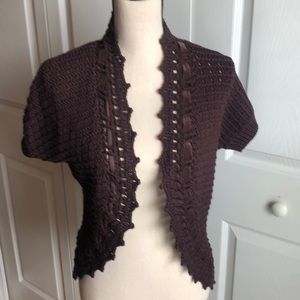 Beautiful Woven Short Sleeve Sweater